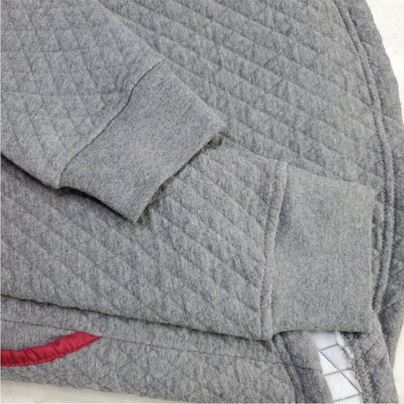 Alabama Crimson Tide Pressbox Magnum Quilted Quarter-Snap Pullover Medium Gray - Picture 8 of 10